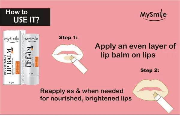 Mysmile_Brightening_Lip_Balm_With_Shea_Butter,_Kojic_Acid,_Vitamin_C_(Pack_Of_2)_(5_Gm_Each)
