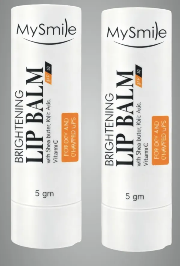 Mysmile_Brightening_Lip_Balm_With_Shea_Butter,_Kojic_Acid,_Vitamin_C_(Pack_Of_2)_(5_Gm_Each)