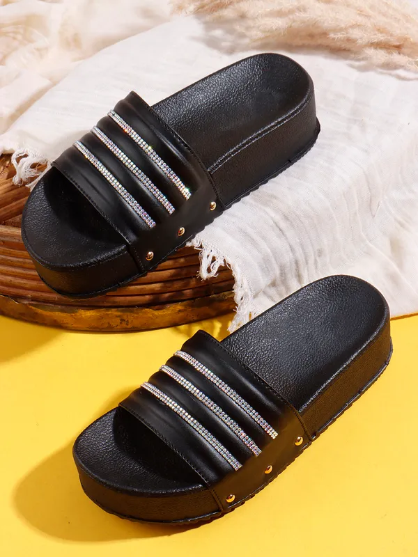 Trendy_and_Black_Platform_Sliders_with_Rhinestone_Straps_for_Women