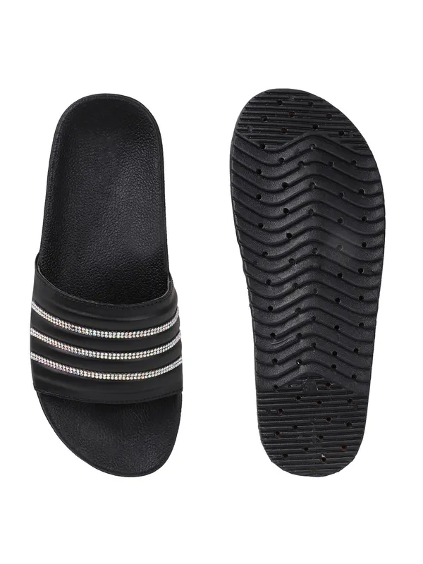 Trendy_and_Black_Platform_Sliders_with_Rhinestone_Straps_for_Women