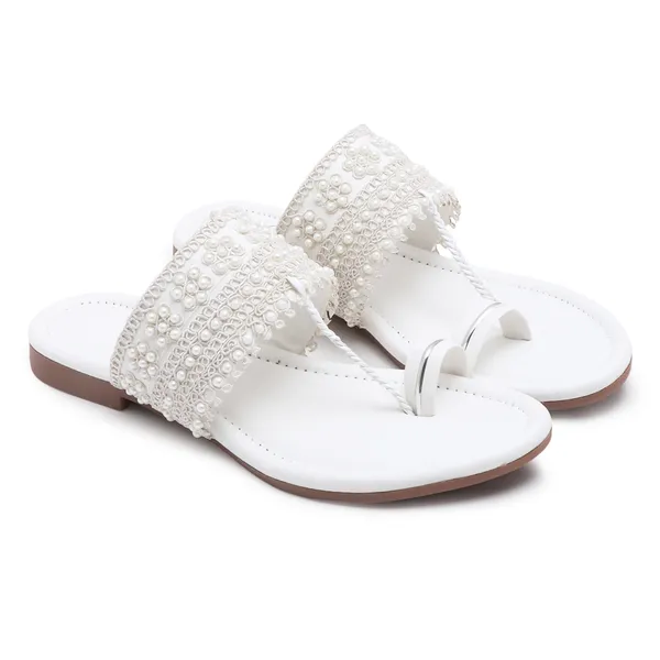 Elegant_Pearl_Embellished_Kolhapuri_Flat_Sandal_for_Women_with_Soft_Comfort_Sole_and_Ethnic_Festive_Design