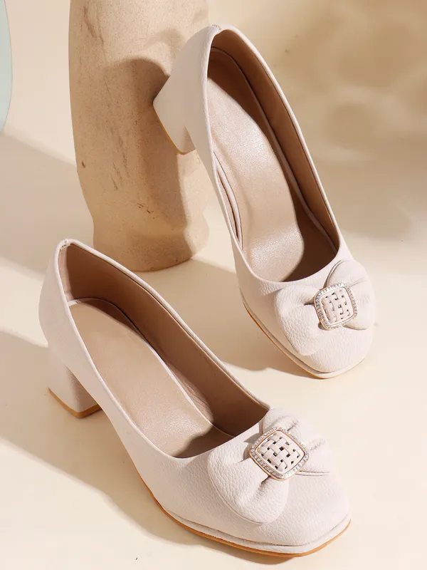 Elegant_Black_Party_Block_Heels_for_Women_with_Bow_and_Buckle_Detail