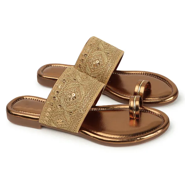 Stylish_Embellished_Ethnic_Flats_sandal_with_Textured_Strap_and_Comfortable_Slip-On_Design_for_Women