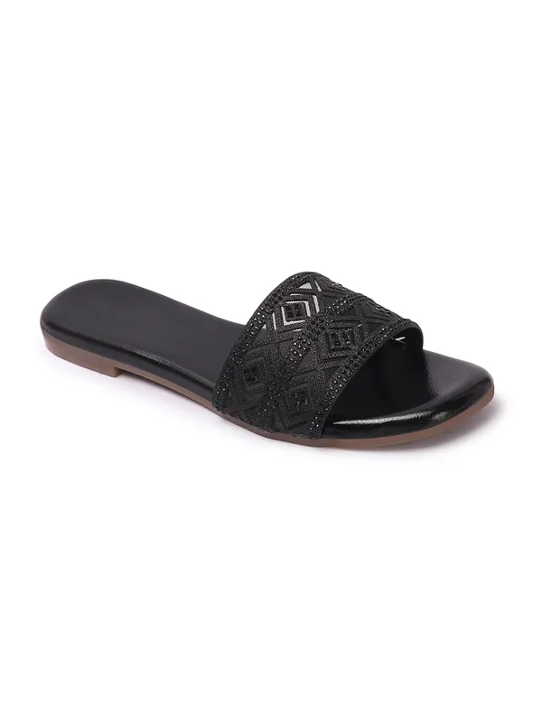 Stylish_Embellished_Ethnic_Flats_sandal_with_Textured_Strap_and_Comfortable_Slip-On_Design_for_Women