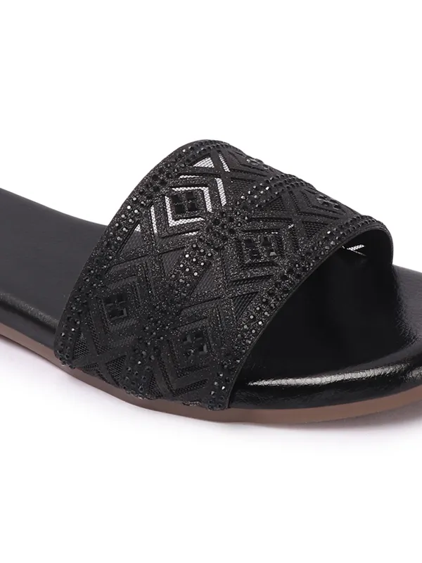 Stylish_Embellished_Ethnic_Flats_sandal_with_Textured_Strap_and_Comfortable_Slip-On_Design_for_Women