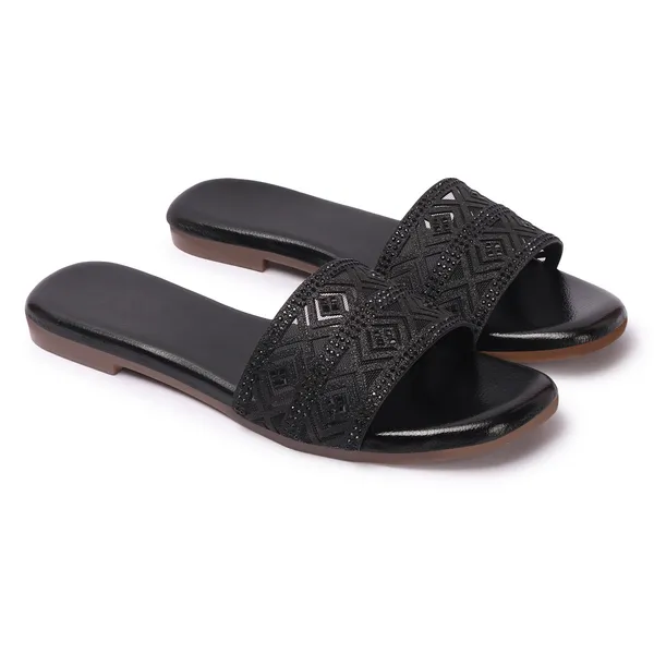 Stylish_Embellished_Ethnic_Flats_sandal_with_Textured_Strap_and_Comfortable_Slip-On_Design_for_Women