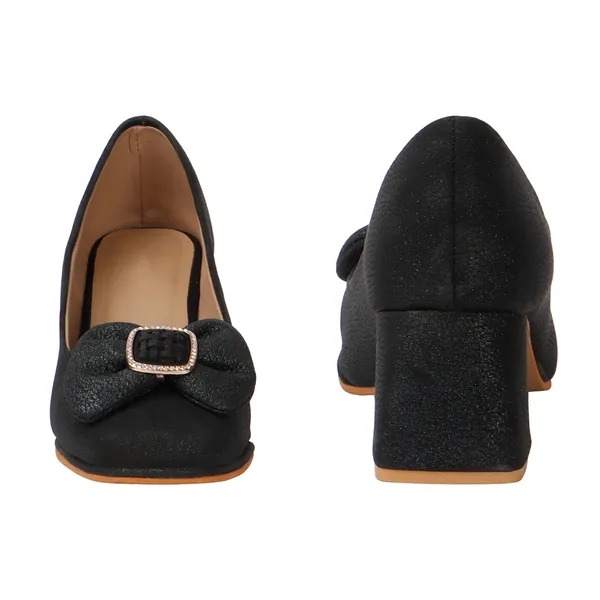 Elegant_Black_Party_Block_Heels_for_Women_with_Bow_and_Buckle_Detail