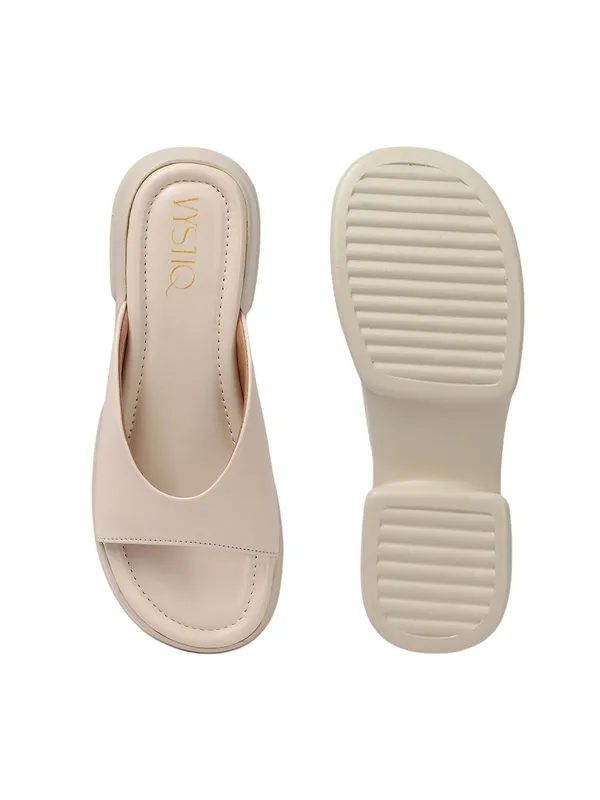 Cream_Faux_Leather_Casual_2_inch_Heel_Sandal_For_Women