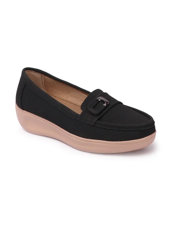 Black_Knit_Fabric_Casual_1.5_inch__Loafers_For_Women