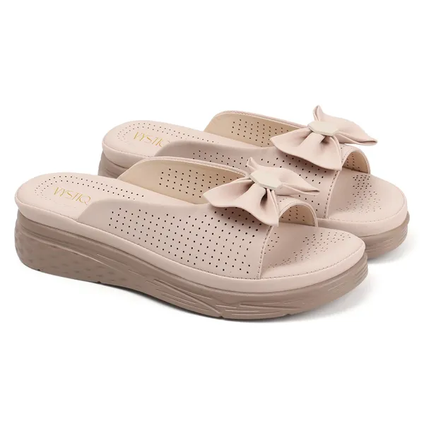 Cream_Synthetic_Casual_2_inch_Heel_Sandals_For_Women