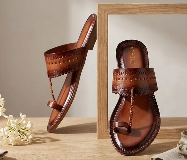 A_pair_of_stylish_women�s_slip-on_loafers_in_a_warm_tan/brown_color_with_a_subtle_ribbed_texture.