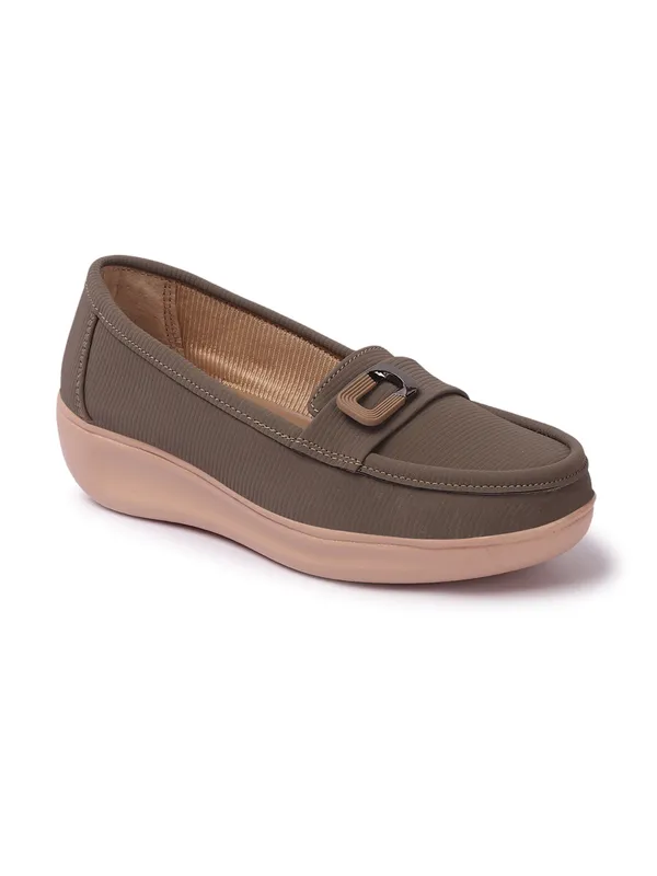 Brown_Knit_Fabric_Casual_Loafers_For_Women__1.5_inch_Loafers_heel