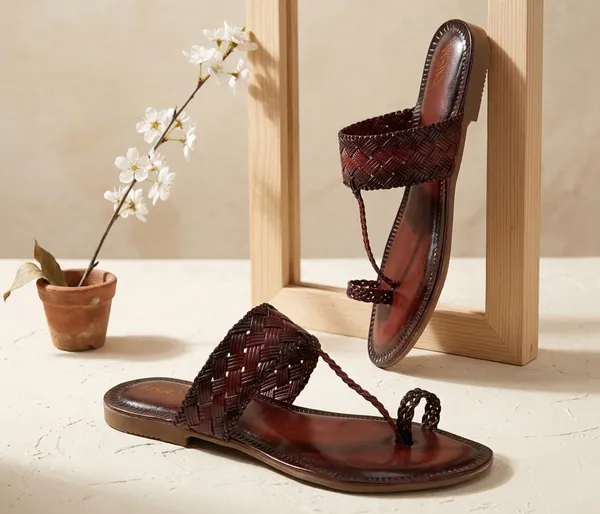 A_pair_of_stylish_women�s_slip-on_loafers_in_a_warm_tan/brown_color_with_a_subtle_ribbed_texture.