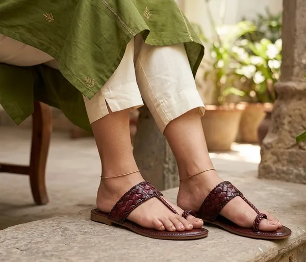 A_pair_of_stylish_women�s_slip-on_loafers_in_a_warm_tan/brown_color_with_a_subtle_ribbed_texture.