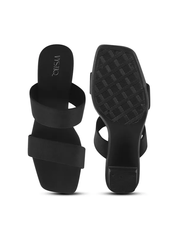 Black_Faux_Leather_Casual_3_inch_Heel_Sandal_For_Women