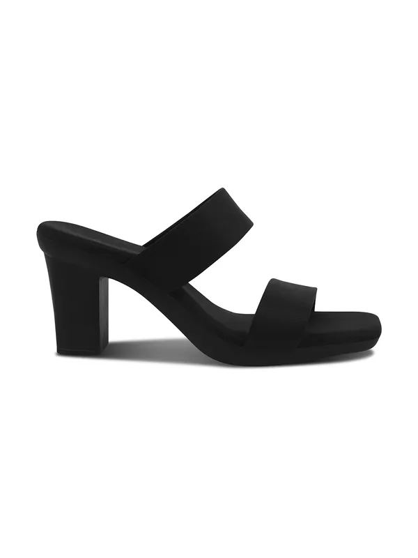 Black_Faux_Leather_Casual_3_inch_Heel_Sandal_For_Women