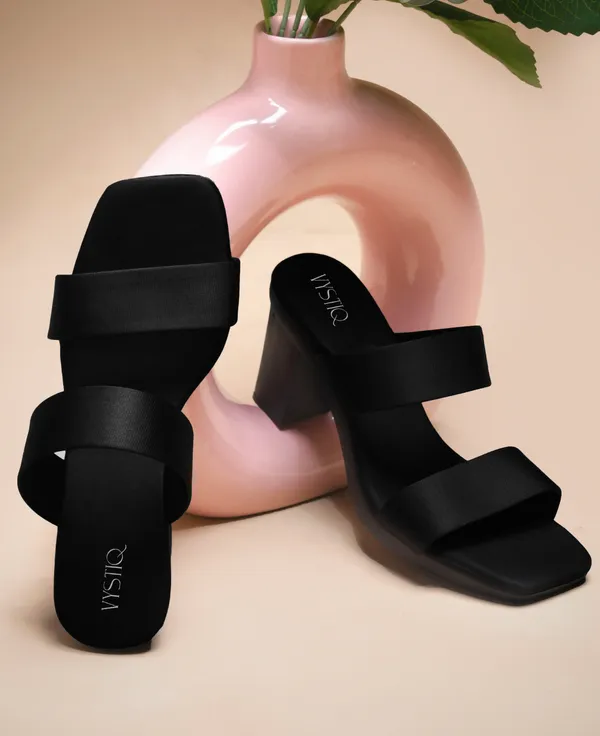 Black_Faux_Leather_Casual_3_inch_Heel_Sandal_For_Women