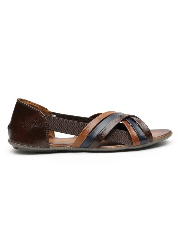 Stylish_Brown-Woven_Leather_Look_Open-Toe_Flats_for_Women_with_Comfort_Fit_and_Elegant_Design