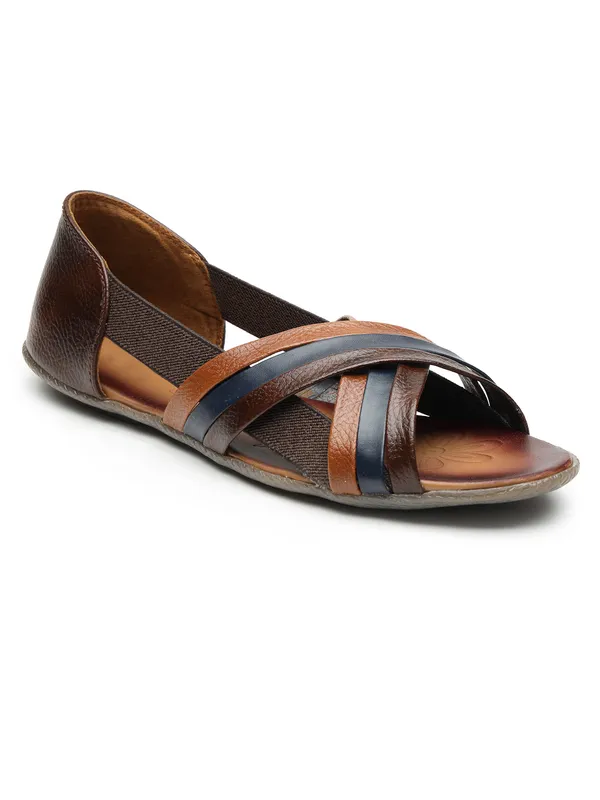 Stylish_Brown-Woven_Leather_Look_Open-Toe_Flats_for_Women_with_Comfort_Fit_and_Elegant_Design