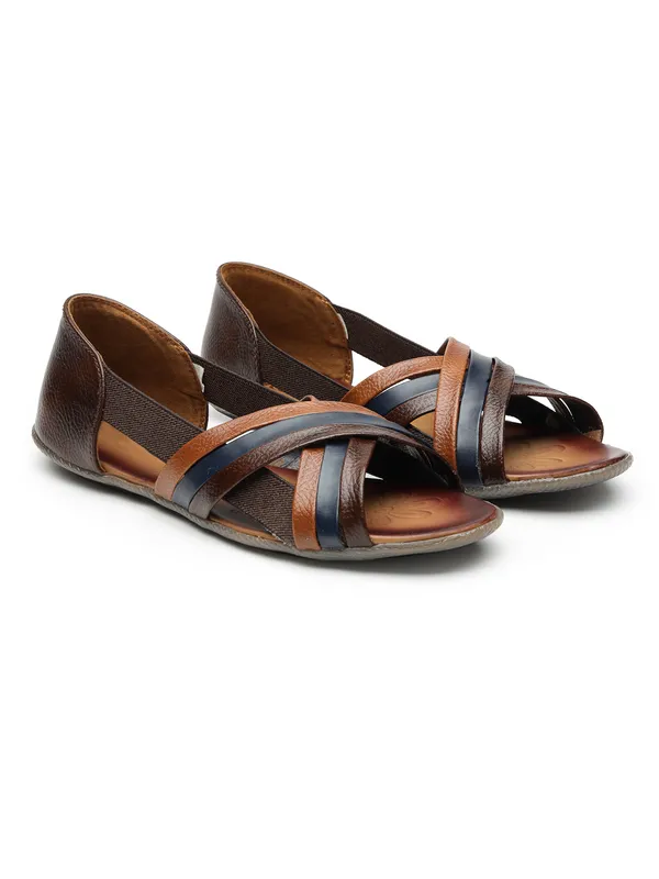 Stylish_Brown-Woven_Leather_Look_Open-Toe_Flats_for_Women_with_Comfort_Fit_and_Elegant_Design