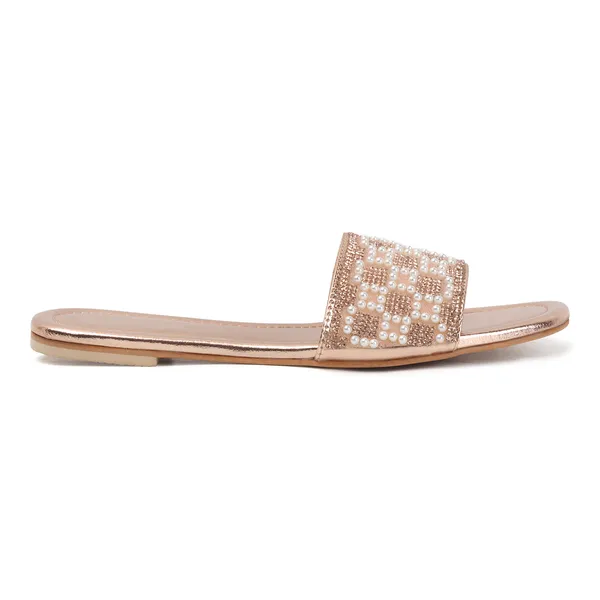 These_flat_slide_sandals_feature_a_metallic_bronze_finish_on_the_footbed_and_sole