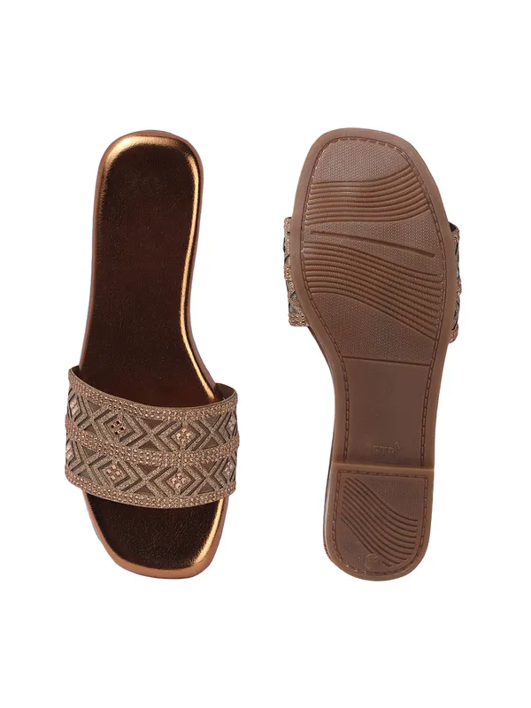 Stylish_Embellished_Ethnic_Flats_sandal_with_Textured_Strap_and_Comfortable_Slip-On_Design_for_Women