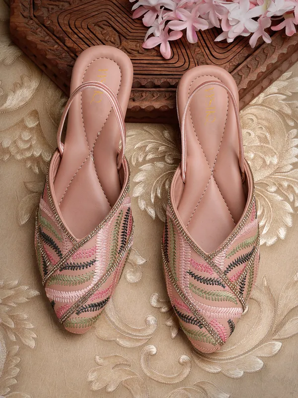 Trendy_Embroidered_Ethnic_Flats_for_Women_with_Slingback_Design_and_Comfortable_Padded_Insole