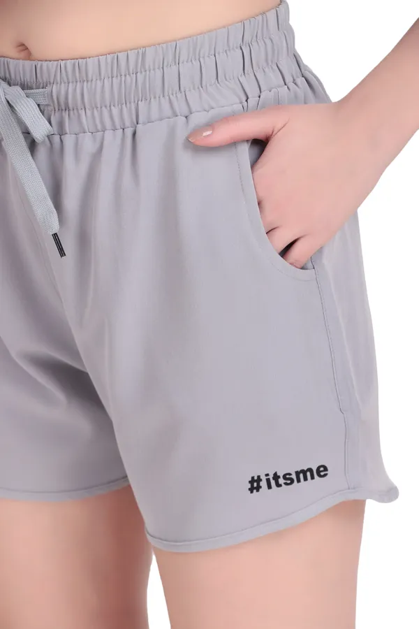 Light_Grey_Solid_Shorts_For_Women