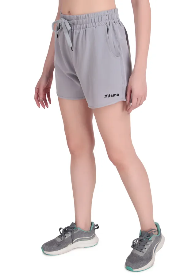 Light_Grey_Solid_Shorts_For_Women