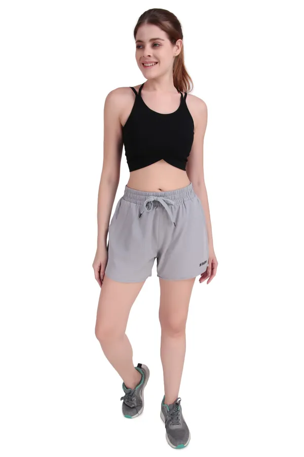 Light_Grey_Solid_Shorts_For_Women