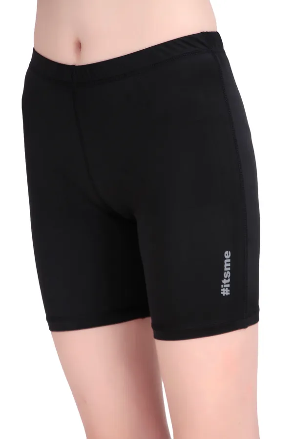 Black_Polyester_&_Ns_Lycra_Cycling_Shorts_For_Women