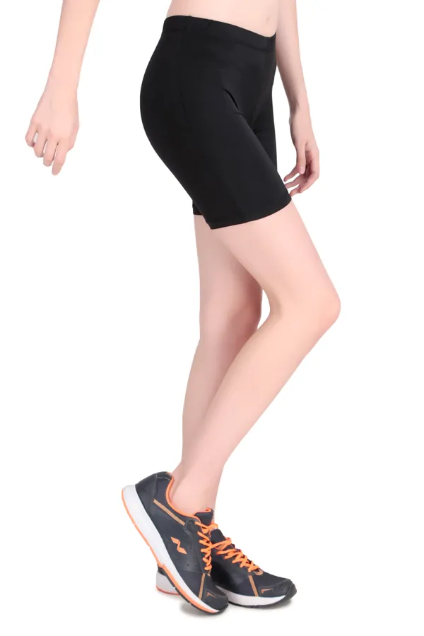 Black_Polyester_&_Ns_Lycra_Cycling_Shorts_For_Women
