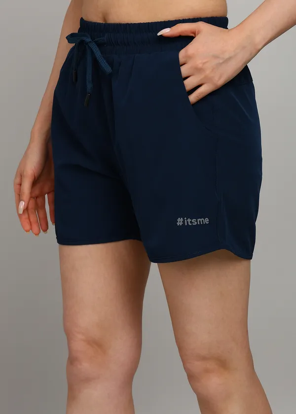 Airforce_Blue_Solid_Shorts_For_Women