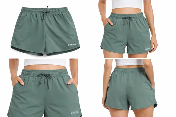 Light_Green_Polyester_&_Ns_Lycra_Solid_Shorts_For_Women