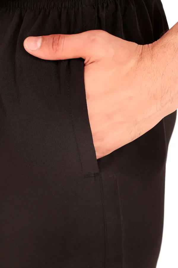 Black_Polyester_&_Ns_Lycra_Solid_Shorts_For_Men