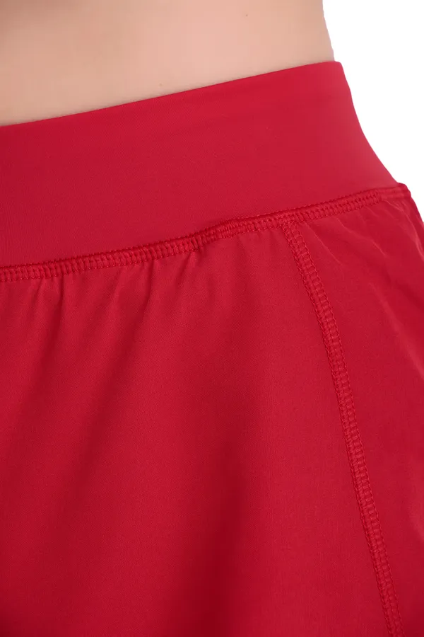 Red_Polyester_&_Ns_Lycra_2_In_1_Compression_Shorts_For_Women