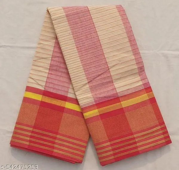 Pure_Cotton_Plain_Light_Weight_Churi_Par_Saree_For_Women