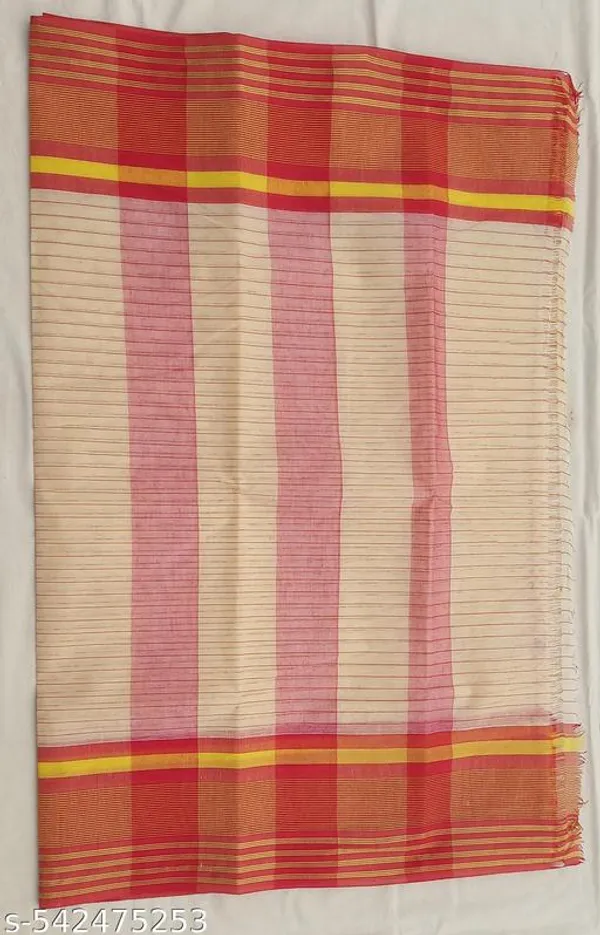 Pure_Cotton_Plain_Light_Weight_Churi_Par_Saree_For_Women