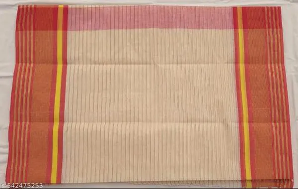 Pure_Cotton_Plain_Light_Weight_Churi_Par_Saree_For_Women
