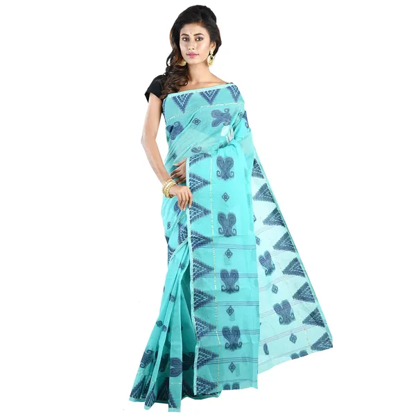 C-Green_Pure_Cotton_Saree_Without_Blouse_Piece_For_Women