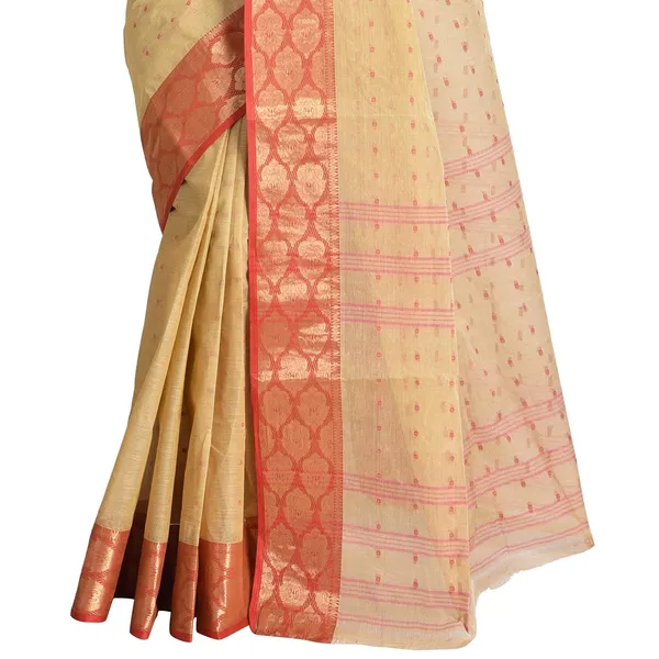 Tashore_colour_Pure_Cotton_Woven_Saree_Without_Blouse_Piece_For_Women