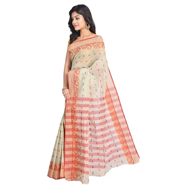 Pure_Cotton_Bengali_Handloom_Tant_Saree_For_Women_wothout_Blouse