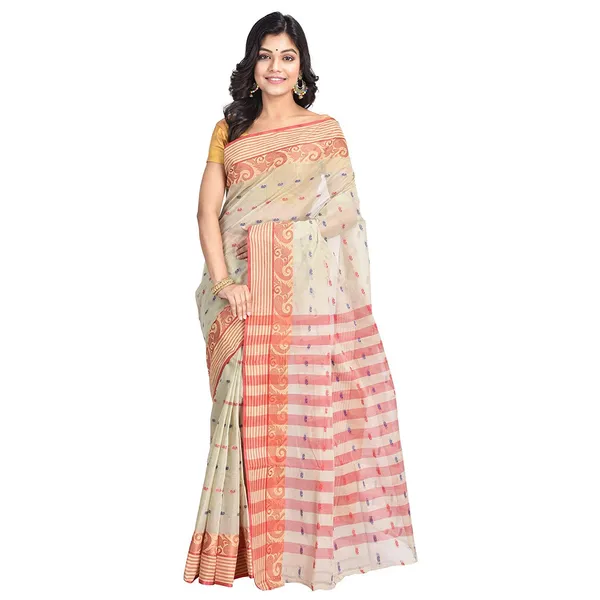Pure_Cotton_Bengali_Handloom_Tant_Saree_For_Women_wothout_Blouse