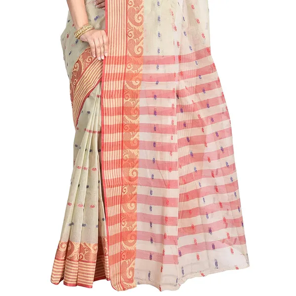Pure_Cotton_Bengali_Handloom_Tant_Saree_For_Women_wothout_Blouse
