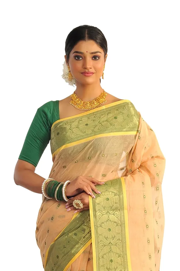 Traditional_Pure_Cotton_Bengal_Handloom_Tant_Saree_Without_Blouse_Piece_For_Women
