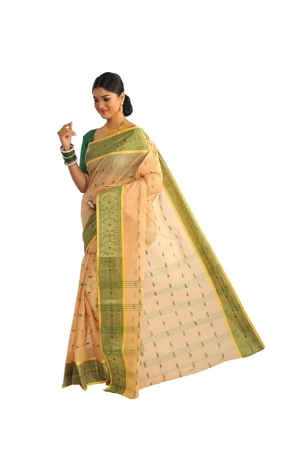 Traditional_Pure_Cotton_Bengal_Handloom_Tant_Saree_Without_Blouse_Piece_For_Women
