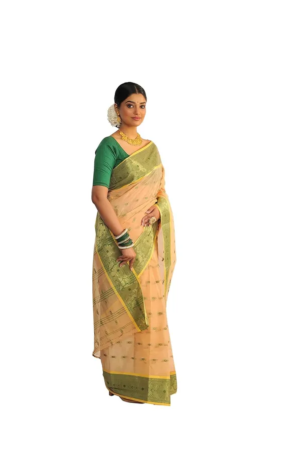 Traditional_Pure_Cotton_Bengal_Handloom_Tant_Saree_Without_Blouse_Piece_For_Women