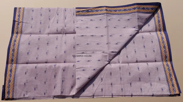 Grey_Rose__Colour_Bengali_100_%_Pure_Cotton_Saree_-_Handloom_Saree_Daily_Wear_Tant_Saree-_Without_Blouse__For_Women_______________