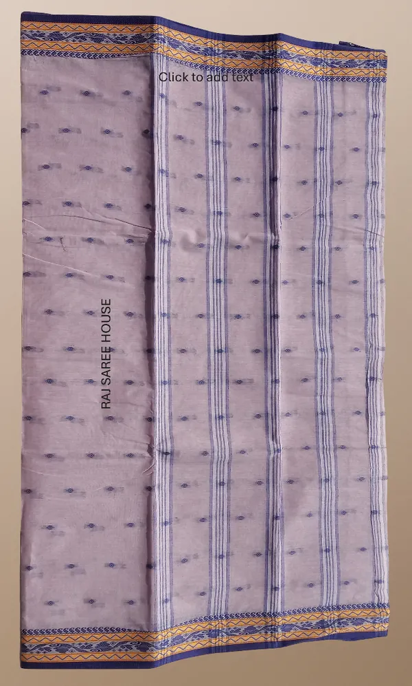 Grey_Rose__Colour_Bengali_100_%_Pure_Cotton_Saree_-_Handloom_Saree_Daily_Wear_Tant_Saree-_Without_Blouse__For_Women_______________