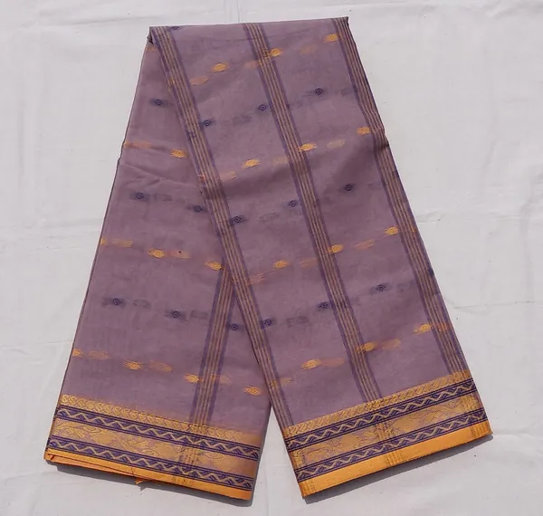 Light_Brown__Bengali_100%_Pure_Cotton_Tant_Saree_-_Handloom_Saree_Daily_Wear_Tant_Saree_without_Blouse_For_Women